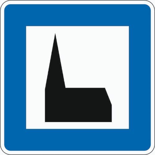  Richtzeichen Verkehrszeichen 365-59 Autobahnkapelle 840x840mm, Alu 2mm, RA1 12359601