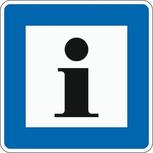  Richtzeichen Verkehrszeichen 365-61 Informationsstelle 600x600mm, Alu 2mm, RA1 12359600
