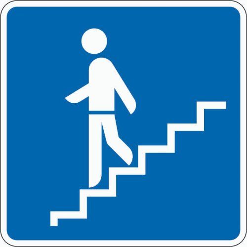  Richtzeichen Verkehrszeichen 365-63 Fußgängerunterführung 840x840mm, Alu 2mm, RA2 12359453