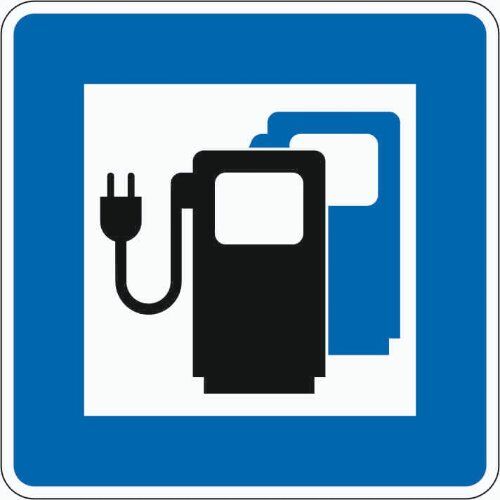  Richtzeichen Verkehrszeichen 365-65 Ladestation f. Elektrofahrzeuge 600x600mm, Alu 2mm, RA1 12359306