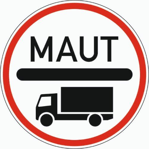  Richtzeichen Verkehrszeichen 390 Mautpflicht , Ø 600mm, Alu 3mm, RA3 12359156