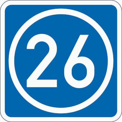  Richtzeichen Verkehrszeichen 406-50 Knotenpunkte d. Autobahn 650x650mm, Alu 2mm, RA1 12359587