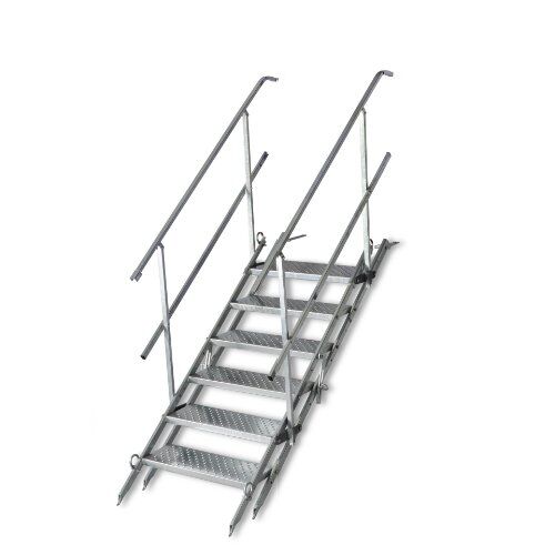  Bautreppe müba-Bautreppe mit 6 Stufen und Geländern, Treppenlänge ca. 1,84m, verzinkt 12444819