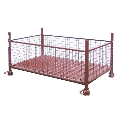  Gitterbox-Paletten müba-Gitterboxpalette, passend für Stapelpalette 1,50x0,87x0,60m, Füllhöhe 45cm, Tragfähigkeit 1500kg, lackiert 12444623