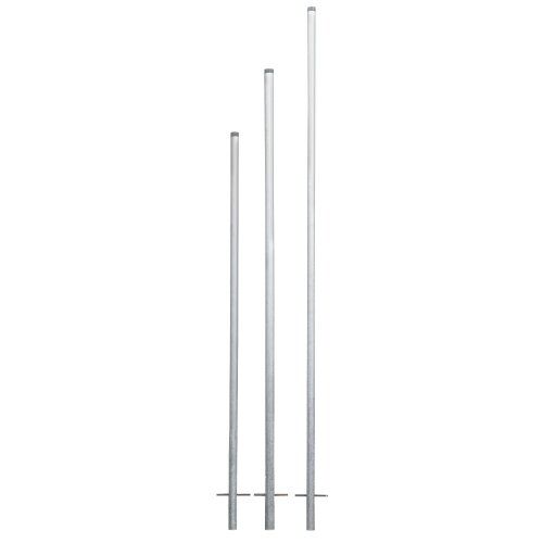  Rohrpfosten und Rohrschellen müba-Rohrpfosten Ø60,3x2 mm mit Kunststoffkappe und Rundeisen-Erdanker, 4,00 m lang, verzinkt 12444585