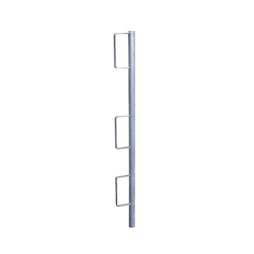  Geländerpfosten müba-Geländerpfosten zum Einstecken mit geschlossenen Bretthaltern, Länge 119 cm, Rohr-Ø 38 mm, verzinkt 12444349