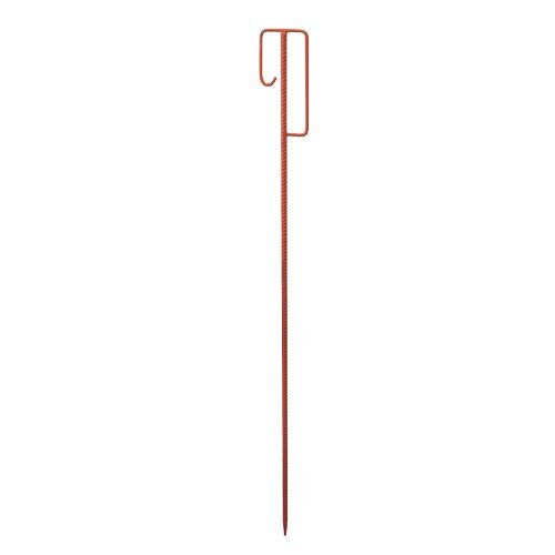  Absperrleinenhalter müba-Absperrleinenhalter, aus Ø12 mm Rippentorstahl, 1,22 m lang, rot lackiert, verpackt zu 10 Stück 12444646