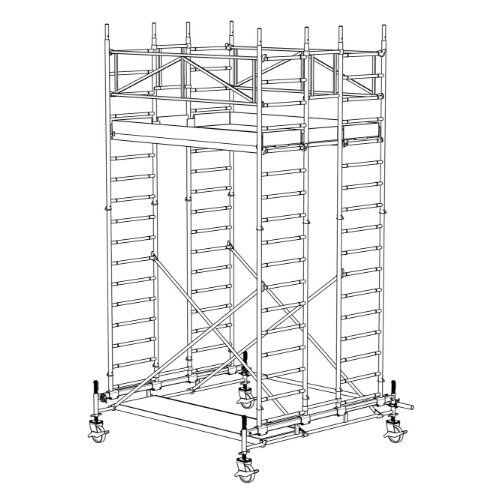  Typ 200/X-180 müba-Alu-Fahrgerüst Typ 200/3-180, Arbeitshöhe 5,65 m 12444732