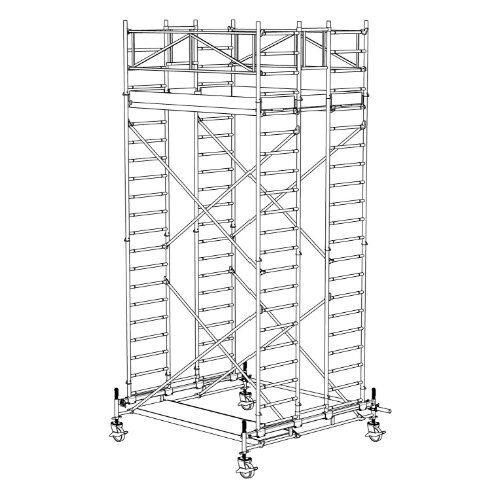  Typ 200/X-180 müba-Alu-Fahrgerüst Typ 200/4-180, Arbeitshöhe 6,65 m 12444737