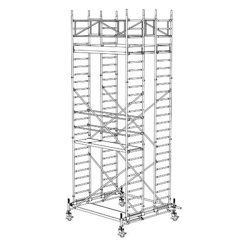  Typ 200/X-180 müba-Alu-Fahrgerüst Typ 200/5-180, Arbeitshöhe 7,65 m 12444736