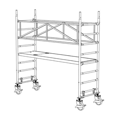  Typ 70/X-250 müba-Alu-Fahrgerüst Typ 70/1-250, Arbeitshöhe 3,40 m 12444767