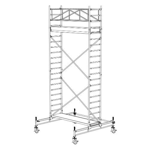  Typ 70/X-250 müba-Alu-Fahrgerüst Typ 70/4-250, Arbeitshöhe 6,65 m 12444769
