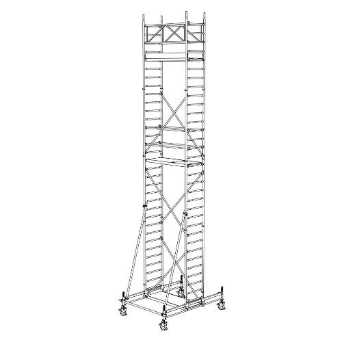  Typ 70/X-180 müba-Alu-Fahrgerüst Typ 70/7-180, Arbeitshöhe 9,65 m 12444758