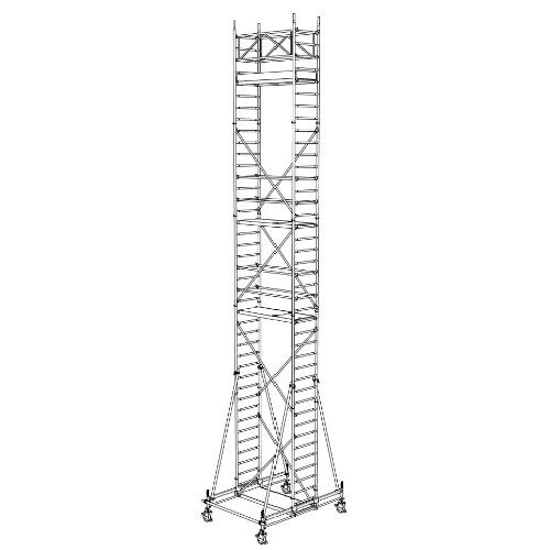  Typ 70/X-180 müba-Alu-Fahrgerüst Typ 70/9-180, Arbeitshöhe 11,65 m 12444753