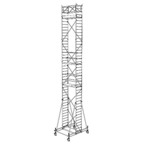  Typ 70/X-180 müba-Alu-Fahrgerüst Typ 70/10-180, Arbeitshöhe 12,65 m 12444751