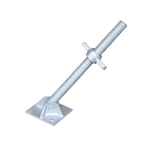  Gerüstzubehör systemfrei Gerüstzubehör systemfrei müba-Gewindefussplatte Ø38mm, Gesamtlänge 520mm, schwenkbar, Tragfähigkeit 25 kN, verzinkt (zusätzliche Gerüstaussteifung am Fußpunkt in Längsrichtung 12444982