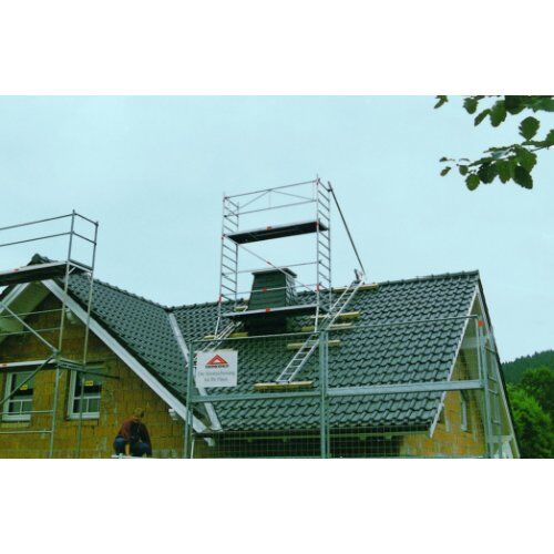  Alu-Dachkamingerüst Alu-Dachkamingerüst müba-Aluminium-Dachkamingerüst Typ DK 3, einseitig aufgebaut mit zwei Arbeitsbühnen 12444670