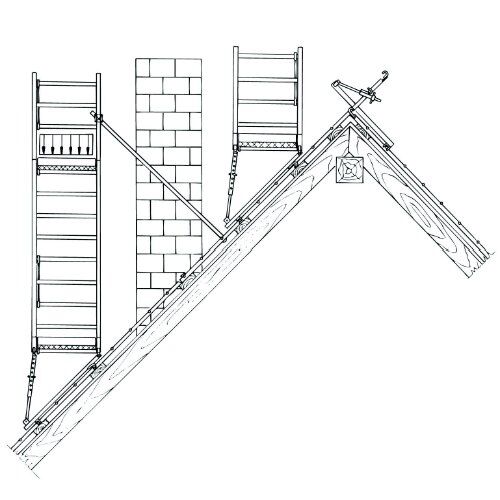  Alu-Dachkamingerüst Alu-Dachkamingerüst müba-Aluminium-Dachkamingerüst Typ DK 5, zweiseitig aufgebaut mit drei Arbeitsbühnen 12444672