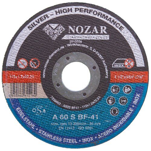  Trennscheibe Inox Profi Line Nozar Trennscheibe Inox flach, 115 x 1,2 x 22,23mm, Profi Line 12446047