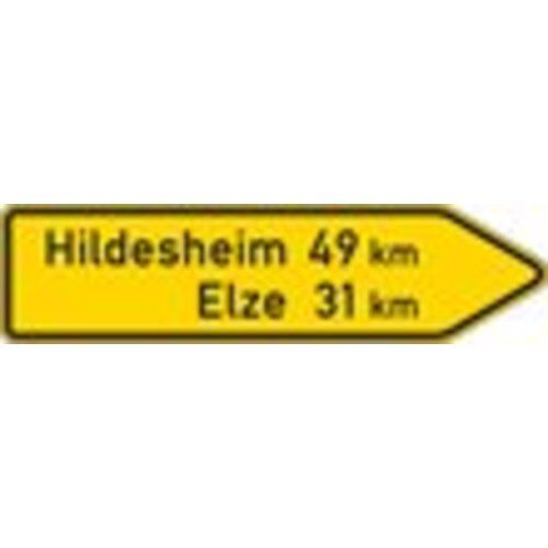 Pfeilwegweiser Verkehrszeichen 418-20 Pfeilwegweiser auf sonstigen Straßen, rechtsw., 600x2000 mm, RA1, Alu 2 mm 12360269