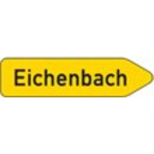  Pfeilwegweiser Verkehrszeichen 419-20 Pfeilwegweiser auf sonst. Straßen m. gering. Verkehrsbedeutung, rechtsweis., 250x1000 mm, Alu 2 mm, RA2 12360082