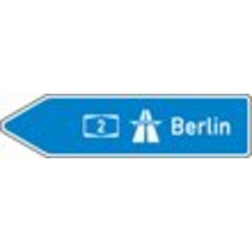  Pfeilwegweiser Verkehrszeichen 430-10 Pfeilwegweiser zur Autobahn, linksweis., 450x2250 mm, Alu 2 mm, RA2 12359987