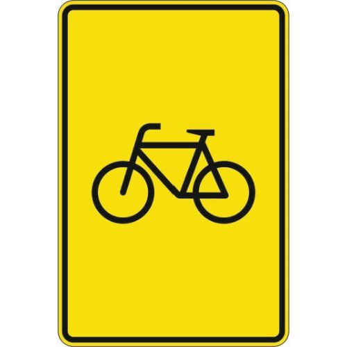  Richtzeichen Verkehrszeichen 442-53 Vorwegweiser f. Radverkehr, ohne Pfeilsymbol 630x420mm, Alu 2mm, RA2 12358972