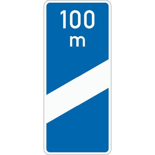  Richtzeichen Verkehrszeichen 450-50 Ankündigungsbake einstreifig 1500x650mm, Alu 3mm, RA3 12358971