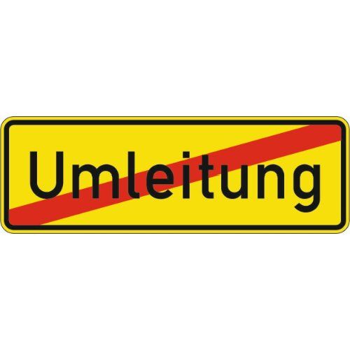  Richtzeichen Verkehrszeichen 457.2 Ende d. Umleitung 350x1050mm, Alu 2mm, RA2 12359252