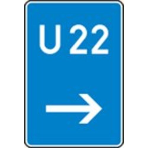  Richtzeichen Verkehrszeichen 460-21 Bedarfsumleitung, hier rechts 630x420mm, Alu 2mm, RA2 12359392