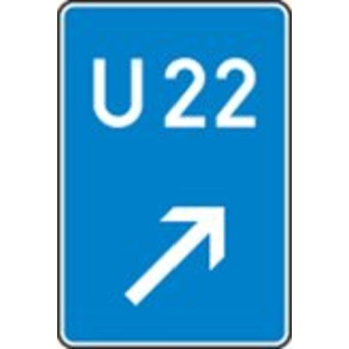  Richtzeichen Verkehrszeichen 460-22 Bedarfsumleitung, rechts einordnen 630x420mm, Alu 2mm, RA1 12359829