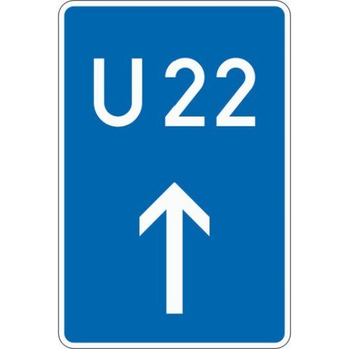  Richtzeichen Verkehrszeichen 460-30 Bedarfsumleitung, Vorankündigung geradeaus 630x420mm, Alu 3mm, RA2 12359827