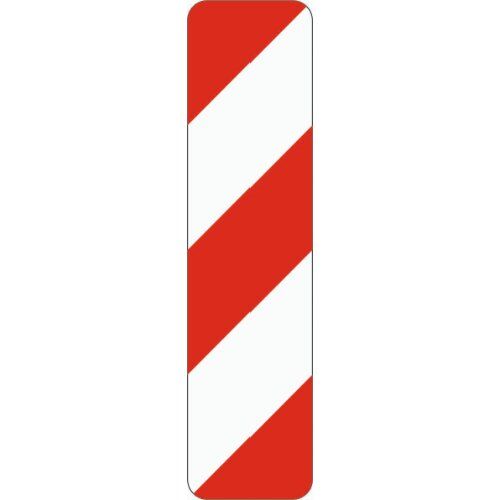  Richtzeichen Verkehrszeichen 605-10 Schraffenbake, Aufstellung rechts 1000x250mm, Alu 2mm, RA1 12359096