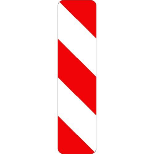  Richtzeichen Verkehrszeichen 605-20 Schraffenbake, Aufstellung links 1000x250mm, Alu 2mm, RA2 12358949