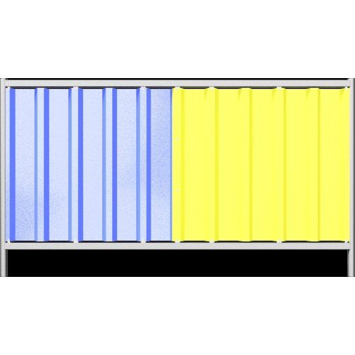  Trapezzäune Schake Mobilzaun Trapez, Blechbeschichtung: blau / gelb, Höhe: 1,2 m 12450327