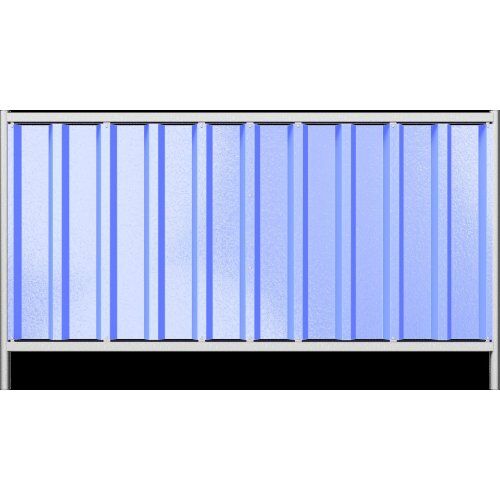  Trapezzäune Schake Mobilzaun Trapez, Blechbeschichtung: blau, Höhe: 1,2 m 12450326