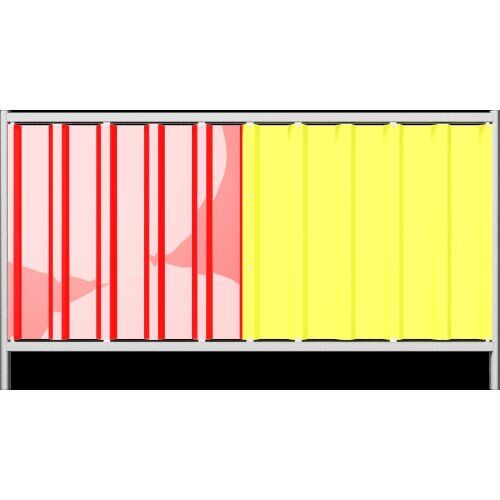  Trapezzäune Schake Mobilzaun Trapez, Blechbeschichtung: rot / gelb, Höhe: 1,2 m 12450330