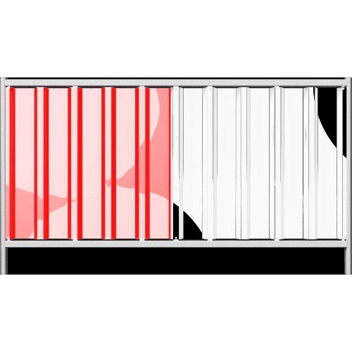  Trapezzäune Schake Mobilzaun Trapez, Blechbeschichtung: rot / weiß, Höhe: 1,2 m 12450332