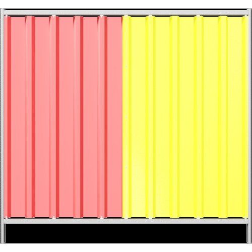  Trapezzäune Schake Mobilzaun Trapez, Blechbeschichtung: rot / gelb, Höhe: 2,0 m 12450333