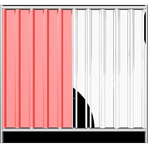  Trapezzäune Schake Mobilzaun Trapez, Blechbeschichtung: rot / weiß, Höhe: 2,0 m 12450334