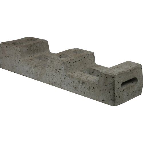  Mobilzaunfüße Schake Bauzaunfuß aus Beton, 690x130x180 mm mit 4 Löchern (Ø 42 mm) 12450338