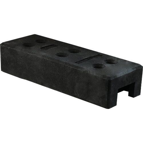  Mobilzaunfüße Schake Bauzaunfuß aus Kunststoffrecycling, 700x160x250 mm mit 6 Löchern (Ø 42 mm) 12450343
