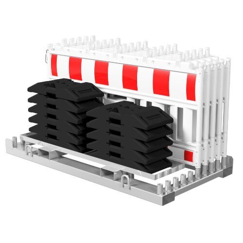  Mobile Absturzsicherung Schake Schrankenzaunset SET1, mit Lampenadapter 12449890
