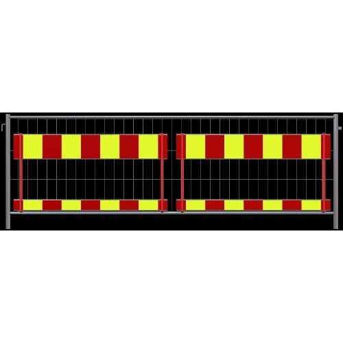  Mobile Absturzsicherung Schake Bau-Schrankenzaun, Folientyp RA2/B, rot / gelb 12449874