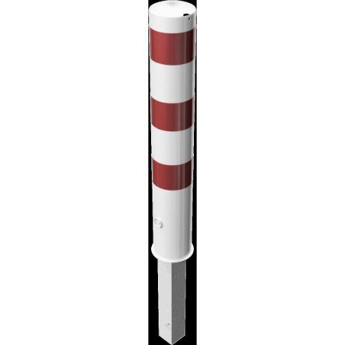  Absperrpfosten Ø 89 mm bis Ø 273 mm Schake Stahlrohrpoller Ø 152 x 3,2, 1500mm, weiß/rot 12450606