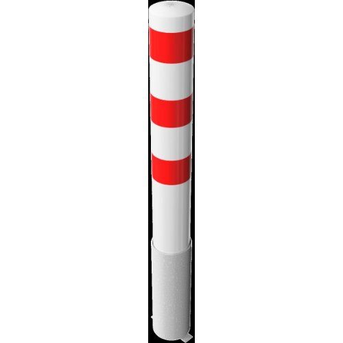  Absperrpfosten Ø 89 mm bis Ø 273 mm Schake Stahlrohrpoller Ø 152 x 3,2, 1500mm, weiß/rot 12450577