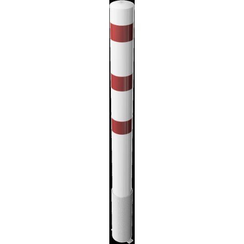  Absperrpfosten Ø 89 mm bis Ø 273 mm Schake Stahlrohrpoller Ø 152 x 3,2, 2000mm, weiß/rot 12450605