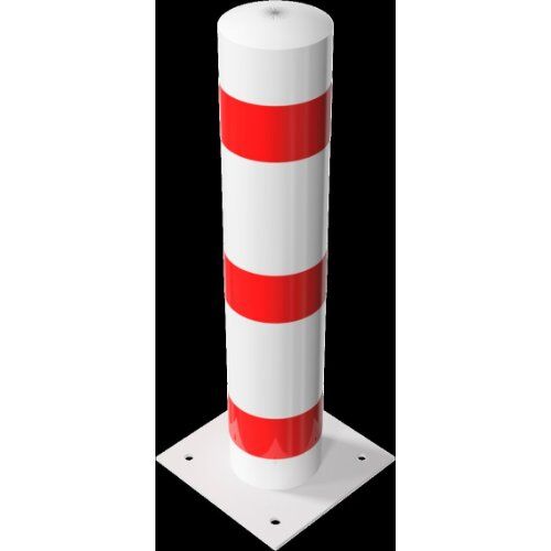  Absperrpfosten Ø 89 mm bis Ø 273 mm Schake Stahlrohrpoller Ø 193 x 3,6, 1000mm, weiß/rot 12450574