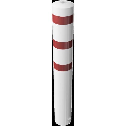  Absperrpfosten Ø 89 mm bis Ø 273 mm Schake Stahlrohrpoller Ø 273 x 5, 2000mm, zum Einbetonieren, weiß/rot 12450583