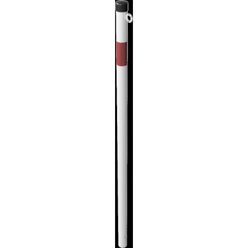  Absperrpfosten Ø 42 mm bis Ø 60 mm Schake Absperrpfosten Ø 42x2,5, zum Einbetonieren, mit 1 Öse, weiß/rot 12450621